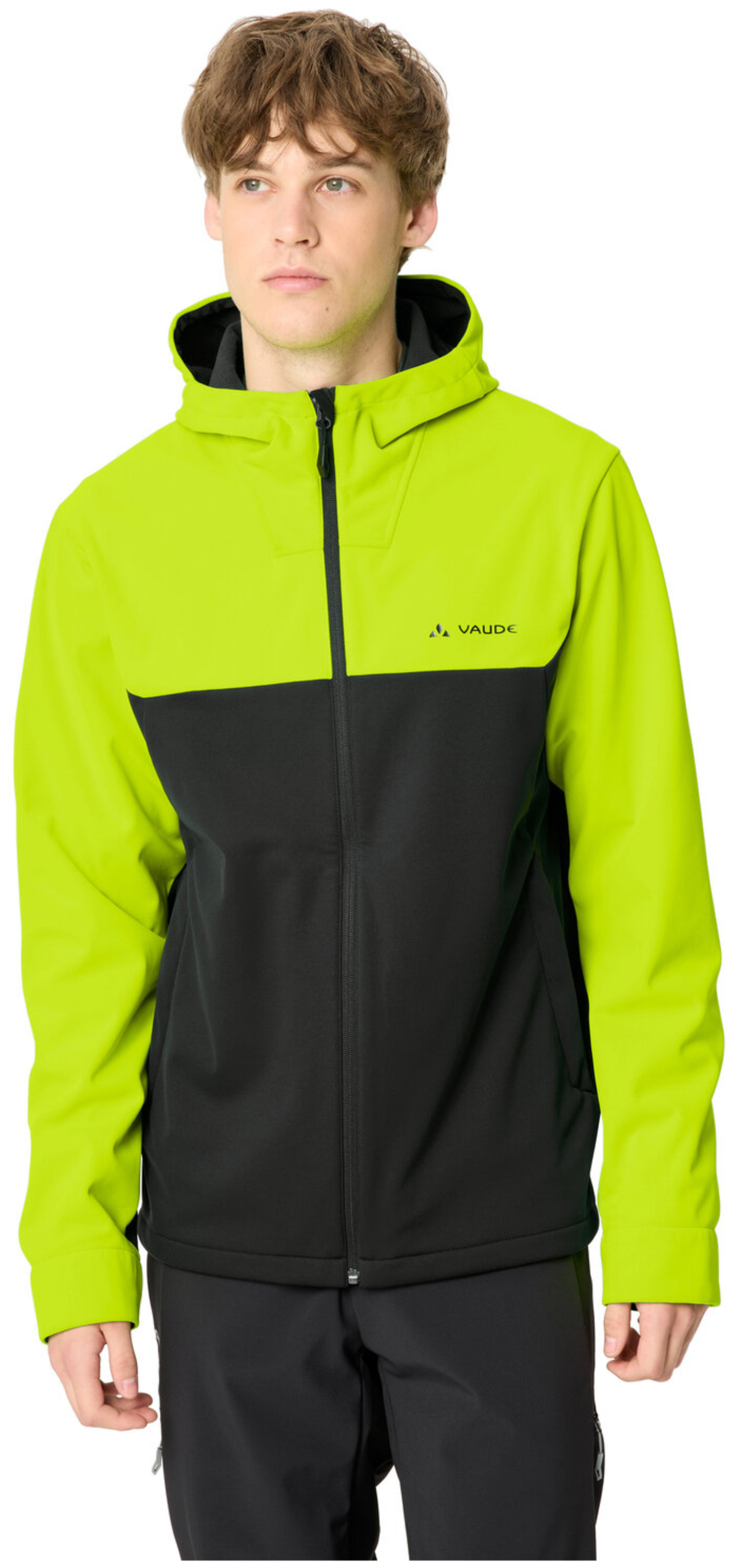 VAUDE Men's Qimsa Hooded Softshell Jacket II neon yellow