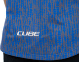 CUBE ATX WS Rundhalstrikot kurzarm violet pattern