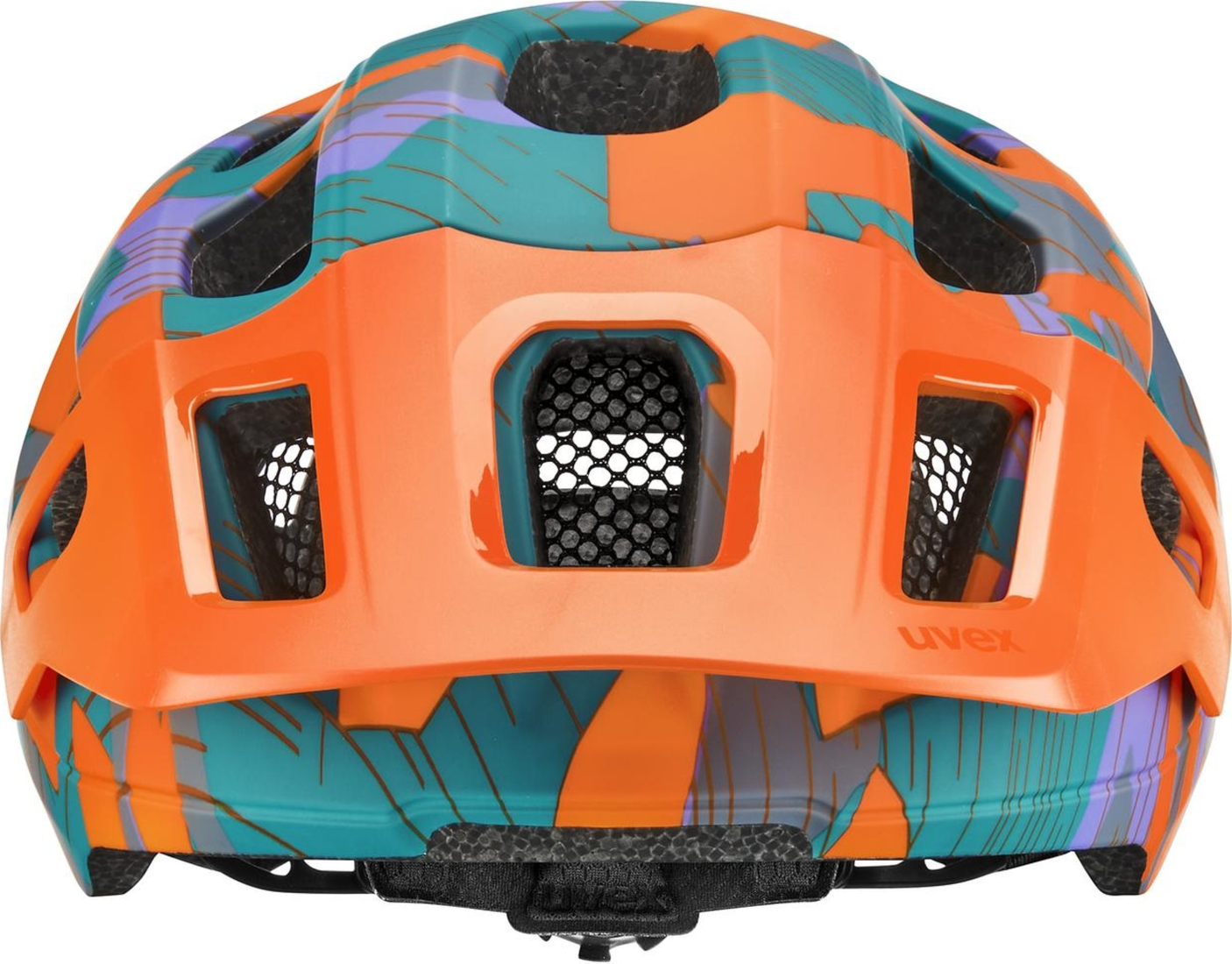 uvex React Jr. Kinderhelm Papaya Camo Matt