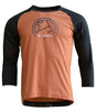 Zimtstern PureFlowz Shirt 3/4 Men Burnt Orange/Pirate Black