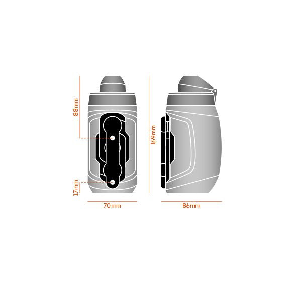 Fidlock Twist Bottle 450 inkl. Halterung schwarz/transparent