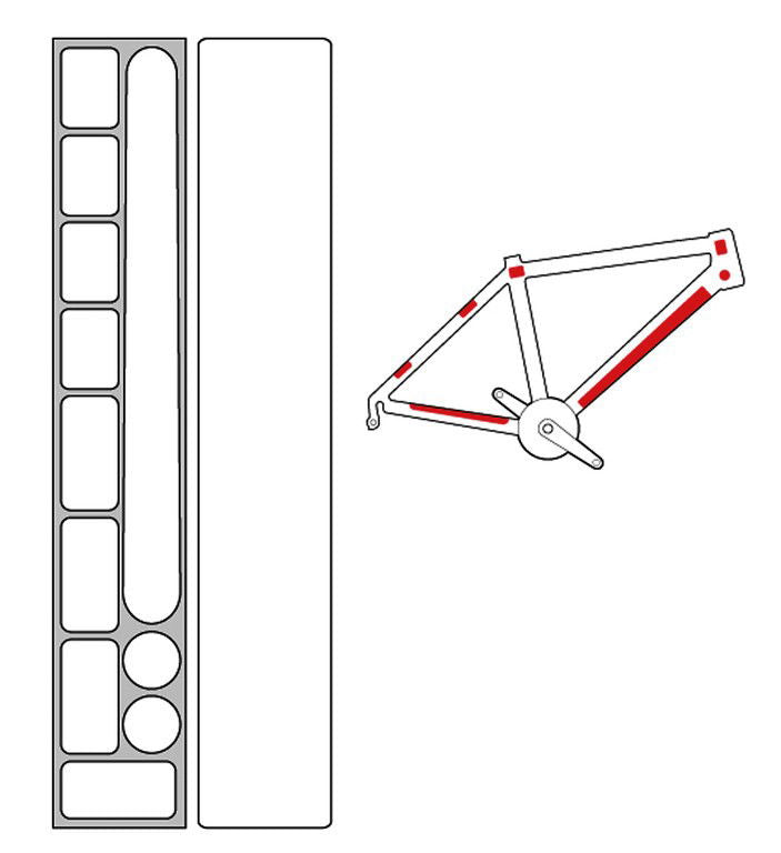 Zefal Skin Armor Set M Rahmenschutzfolie 12 Sticker