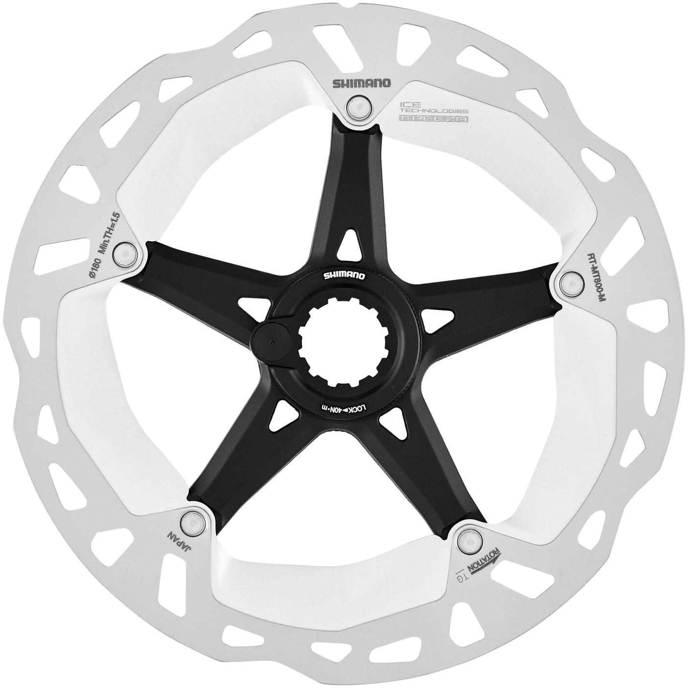 Shimano RT-MT800 Bremsscheibe CL mit Magnetischem Verschlussring 180mm