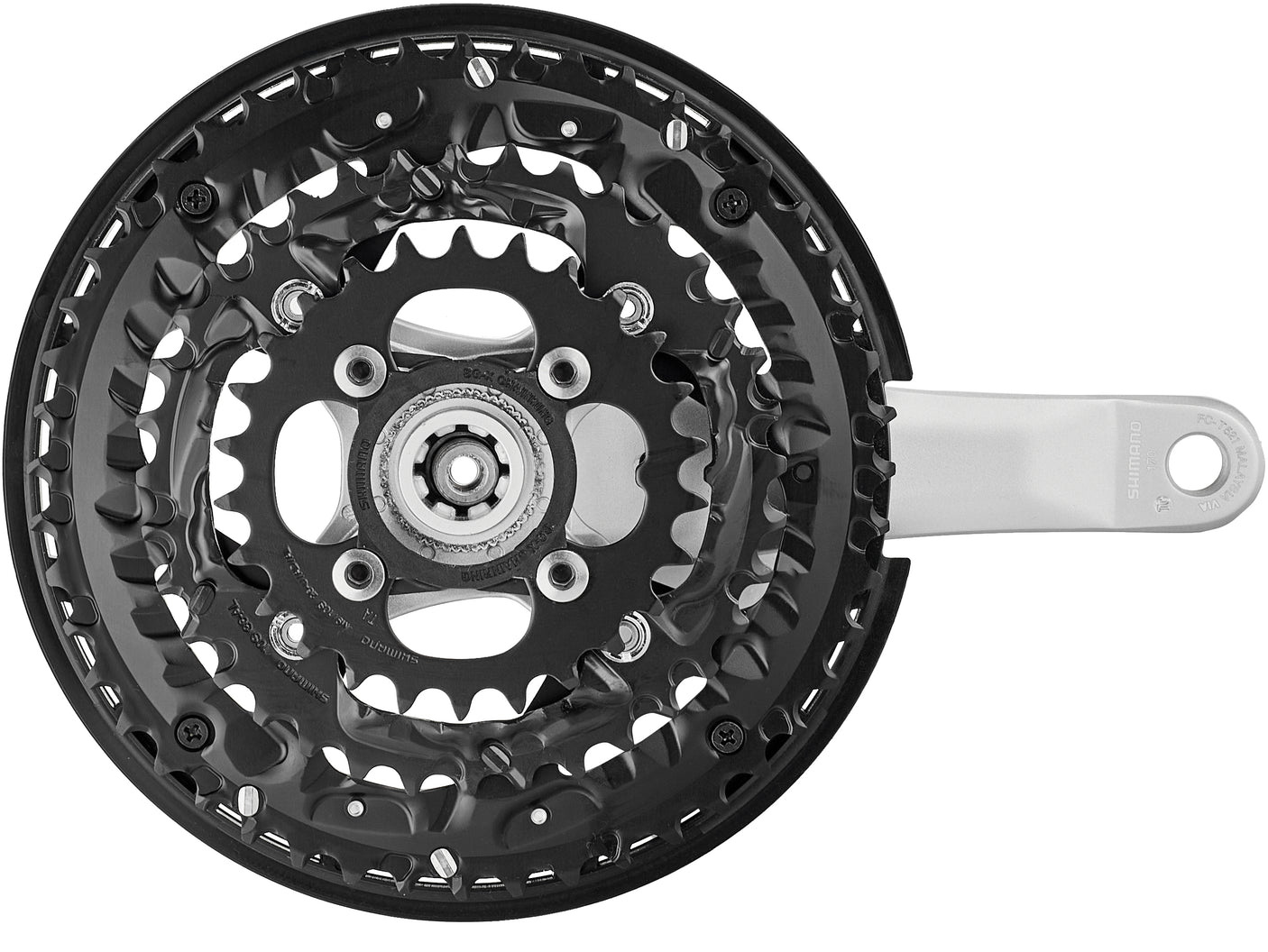 Shimano Trekking FC-T521 Octalink Kurbelgarnitur 3x10-fach 48-36-26 Zähne silber