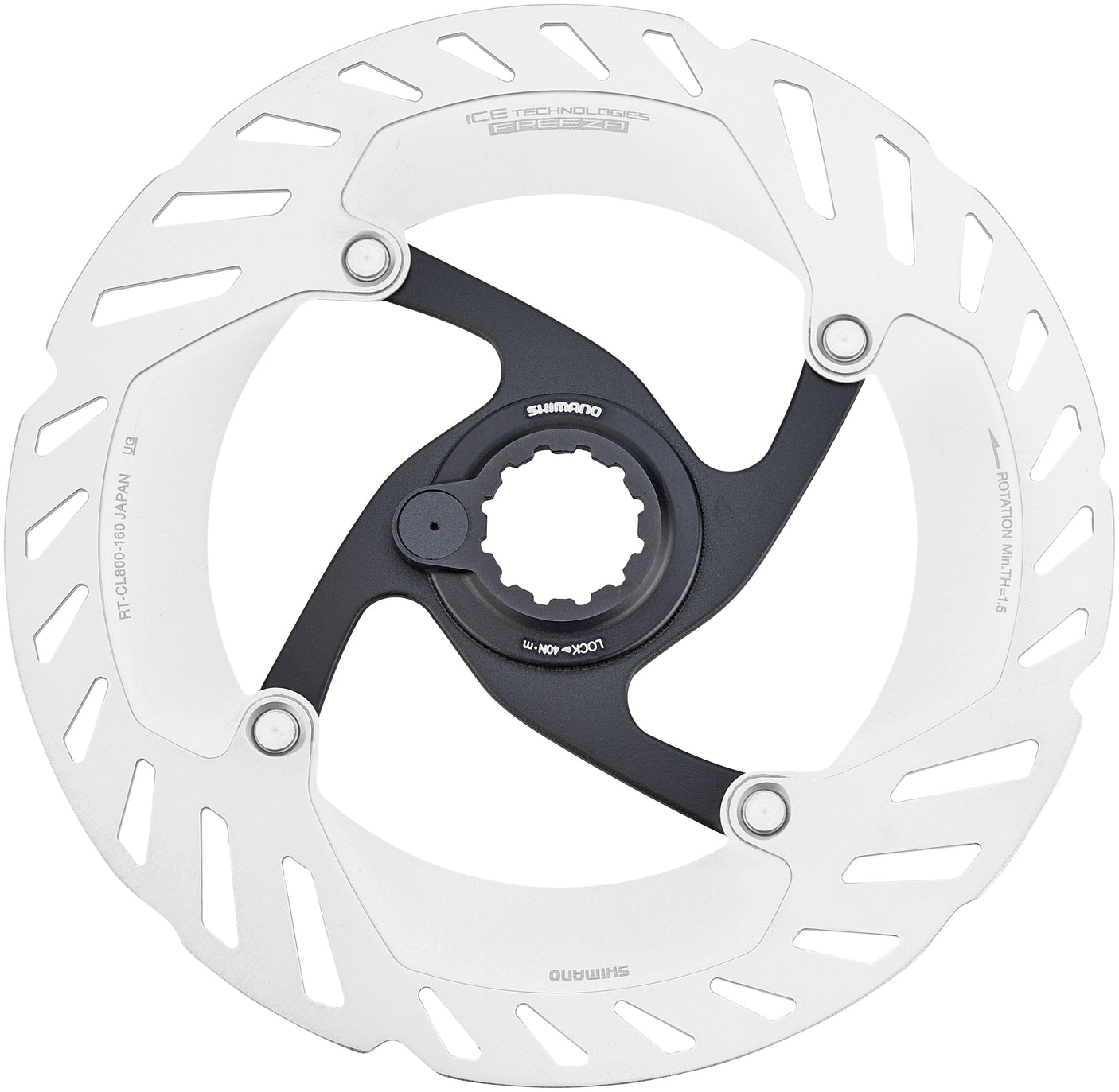 Shimano RT-CL800 Bremsscheibe CL mit Magnetischem Verschlussring 160mm silber