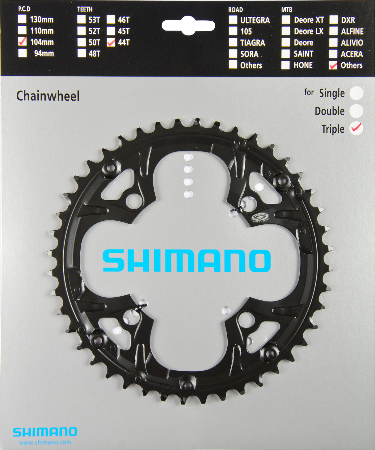 Shimano Deore FC-M480 Kettenblatt für Kettenschutzring schwarz