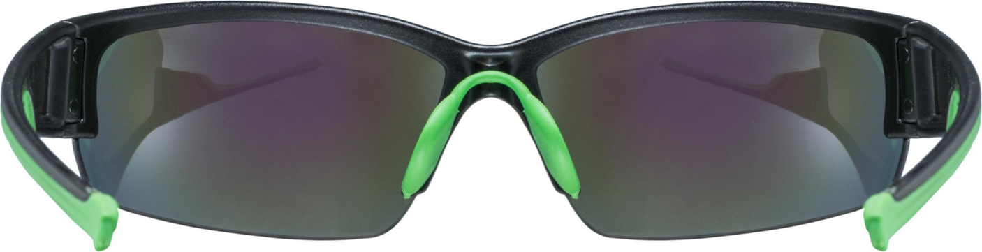 uvex Sportstyle 215 Radbrille Black Mat Green / Mirror Green