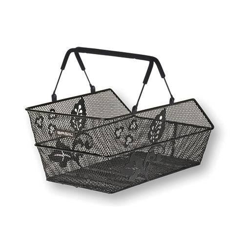 Basil Cento Flower Hinterradkorb Universal schwarz