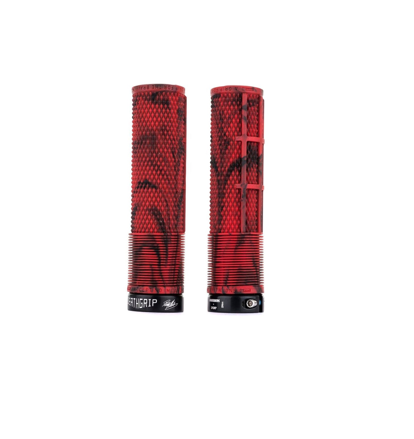 DMR Brendog DeathGrip Lock-On Griffe Ø31,3mm marble red