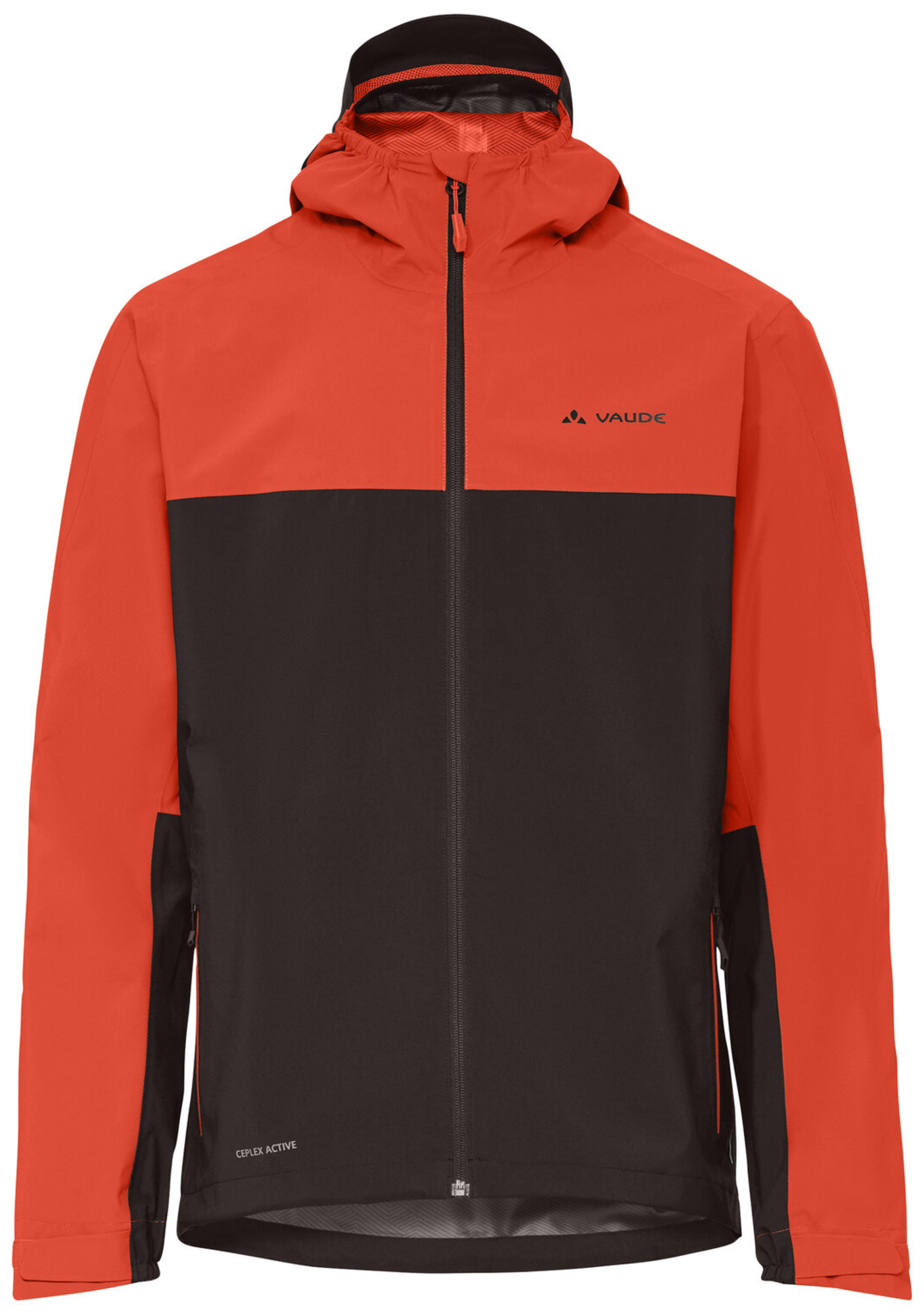 VAUDE Men's Moab Rain Jacket glowing red/black