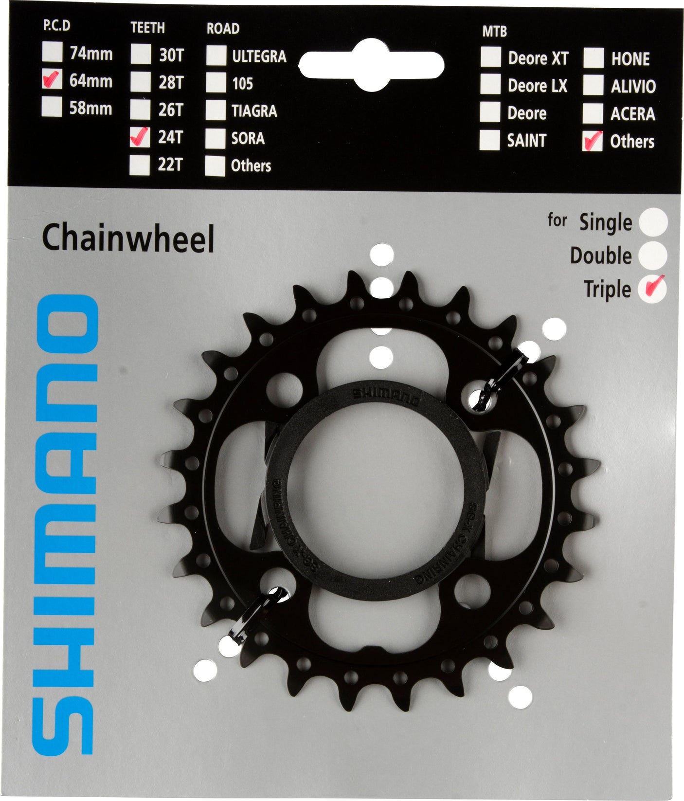 Shimano Deore FC-M522 Kettenblatt 10-fach AE schwarz