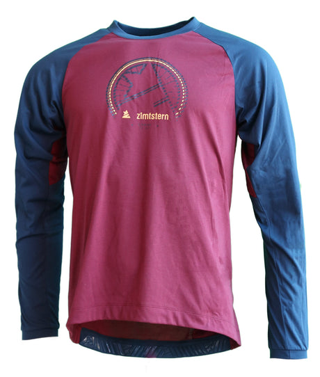 Zimtstern PureFlowz Shirt LS Men Windsor Wine/French Navy