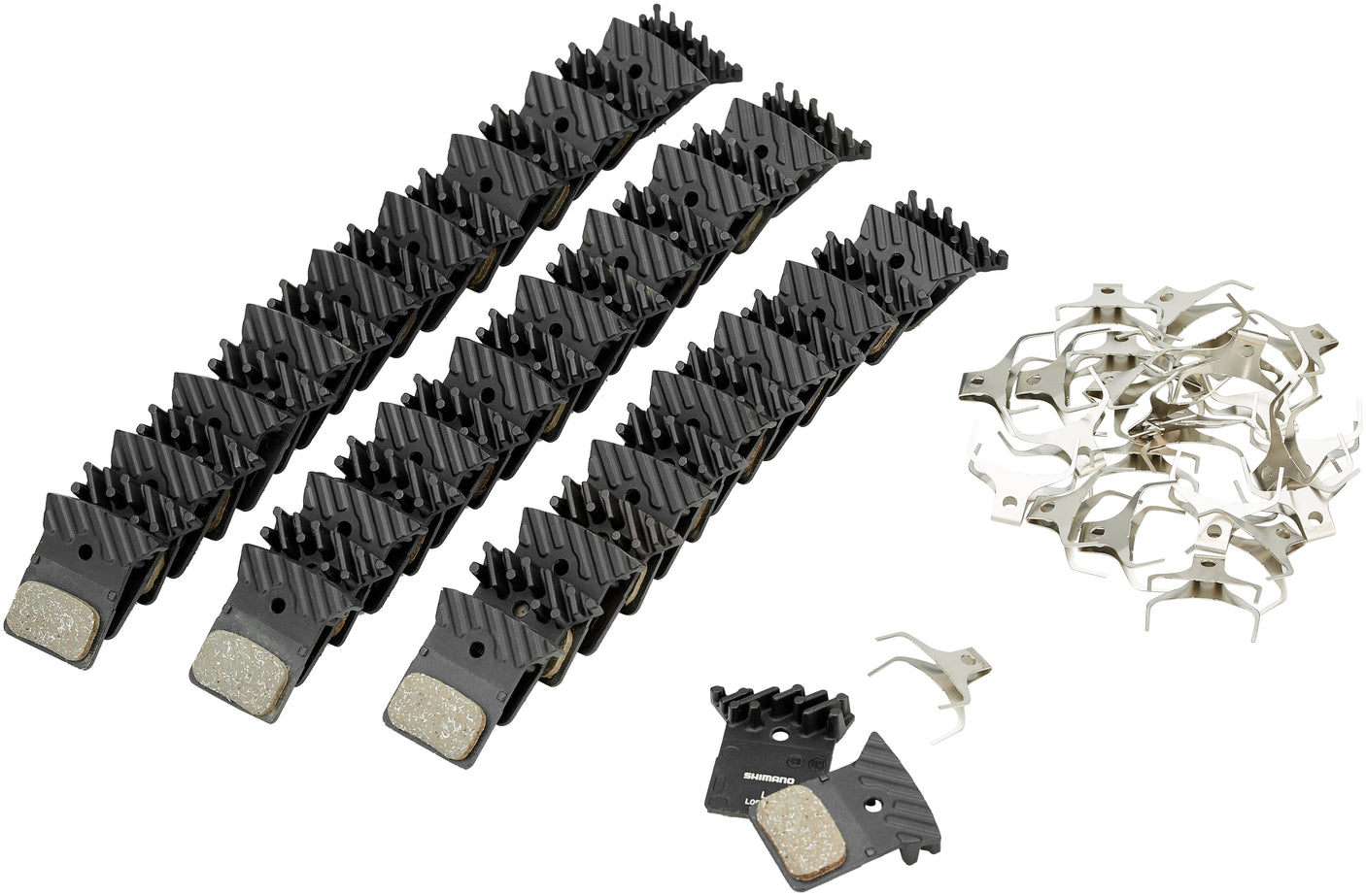 Shimano L05A-RF Resin Scheibenbremsbeläge mit Kühlrippen Dura Ace/Ultegra/105/Tiagra/GRX/Metrea 25 Paar