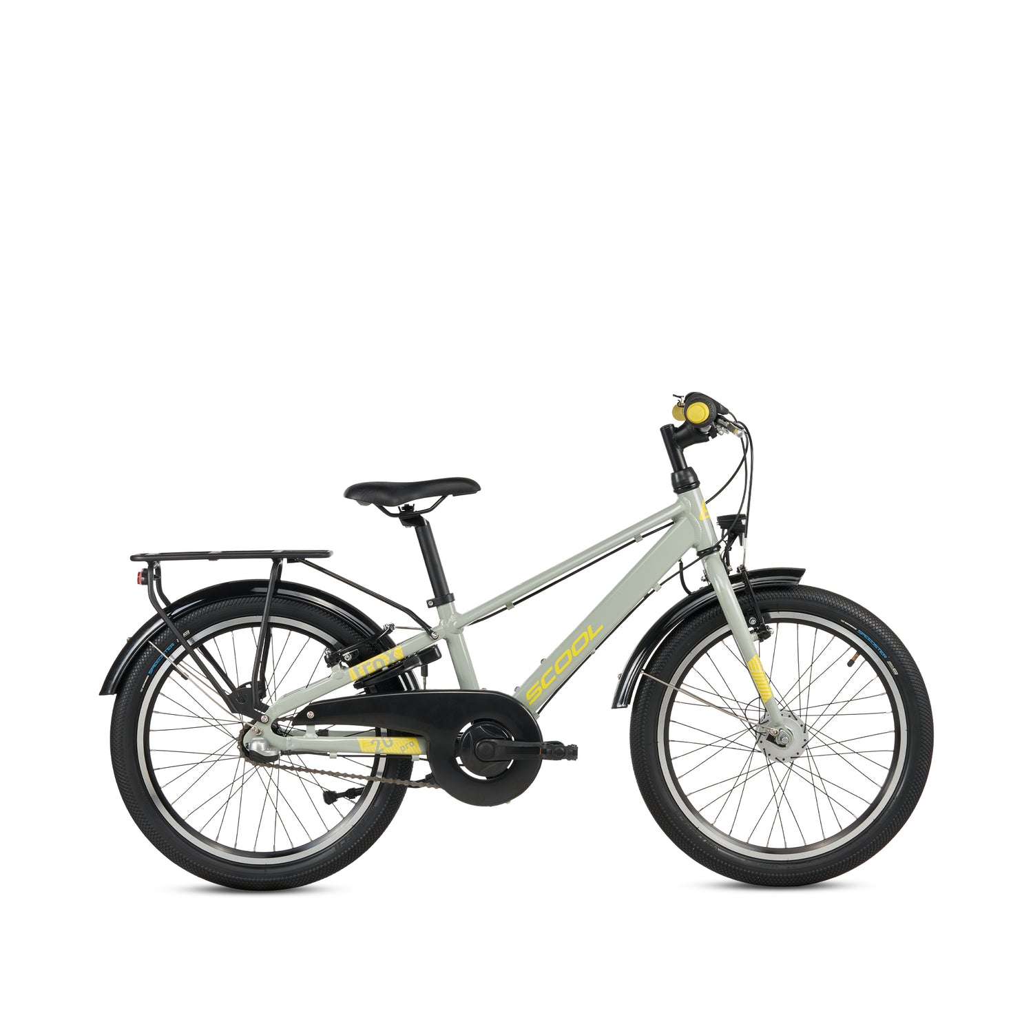 bikester kinderfahrrad S'COOL troX Pro 20-N3 (2026) | 20 Zoll Kinderfahrrad | Pebble Grey/Yellow