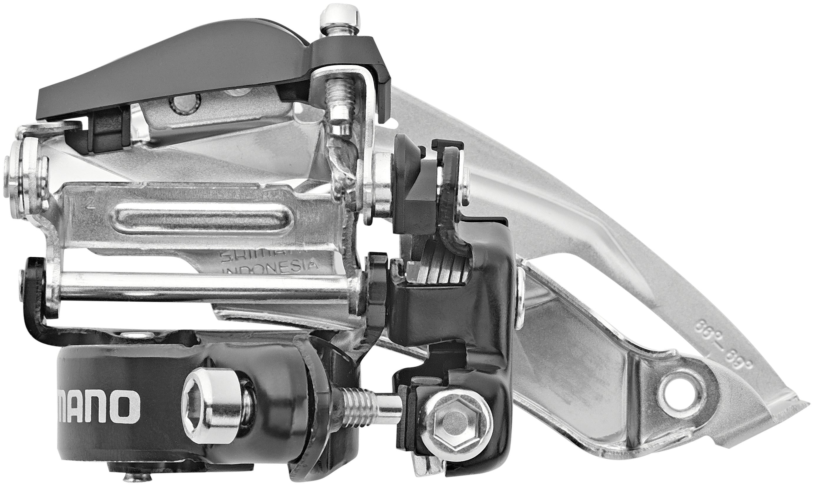 Shimano Tourney FD-TY710 Umwerfer Schelle Top Swing 66-69° 7/8-fach