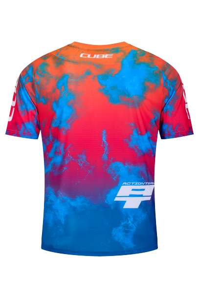 Cube MTB Trikot X Actionteam kurzarm blue´n´pink´n´orange