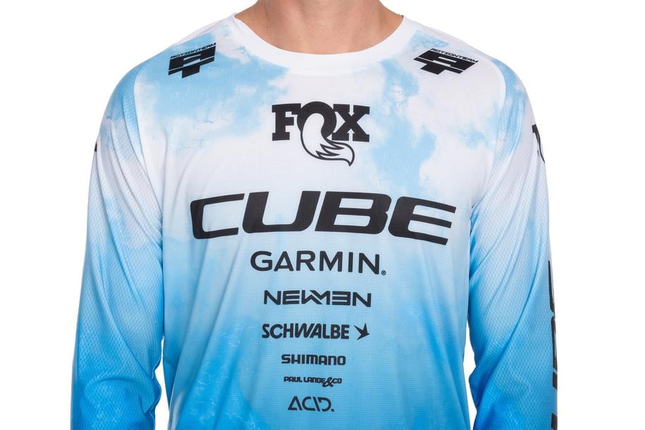 Cube MTB Trikot X Actionteam langarm topas blue