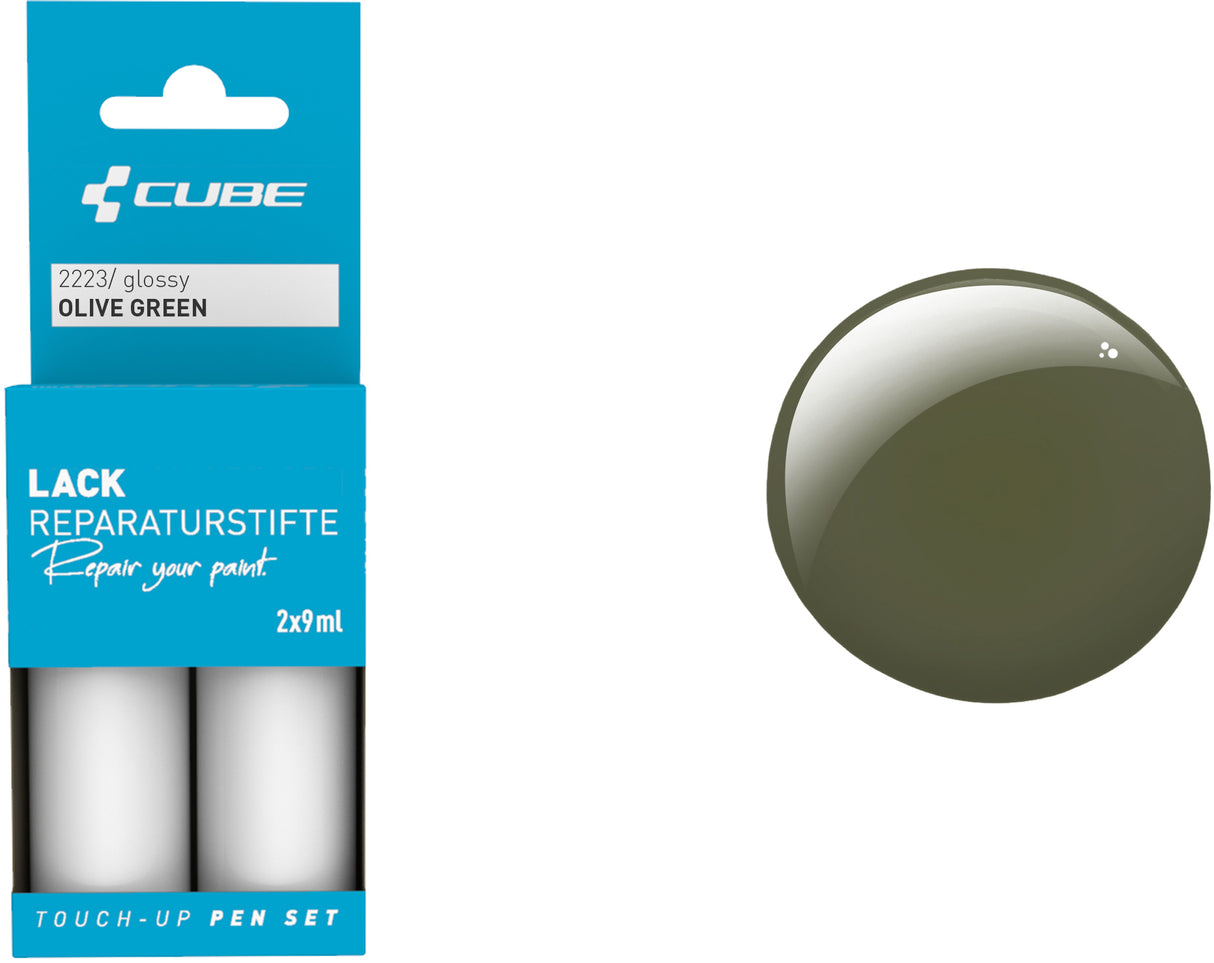 CUBE Lackstift Set OLIVE GREEN glossy 2223