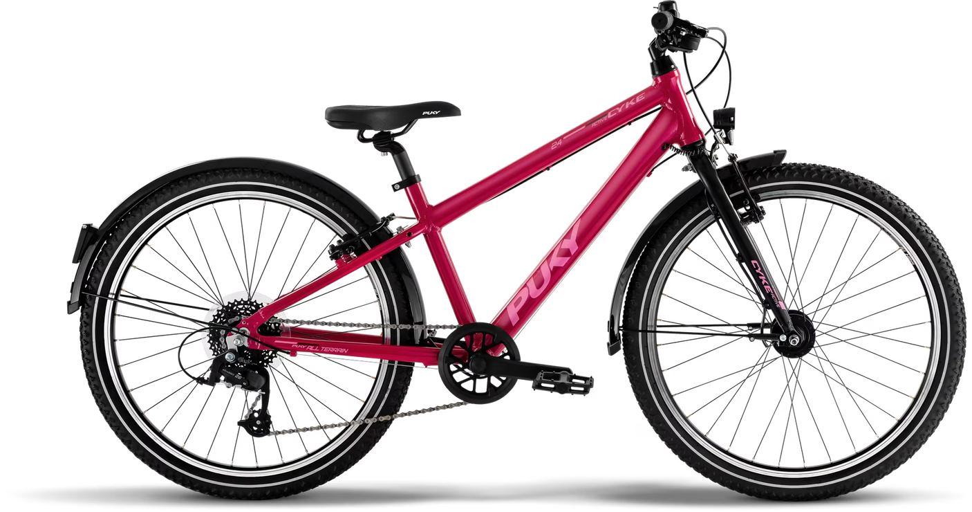 kinderfahrrad 24 zoll nabendynamo Puky CYKE 24-8 ACTIVE (2026) | 24 Zoll Kinderfahrrad | berry/black