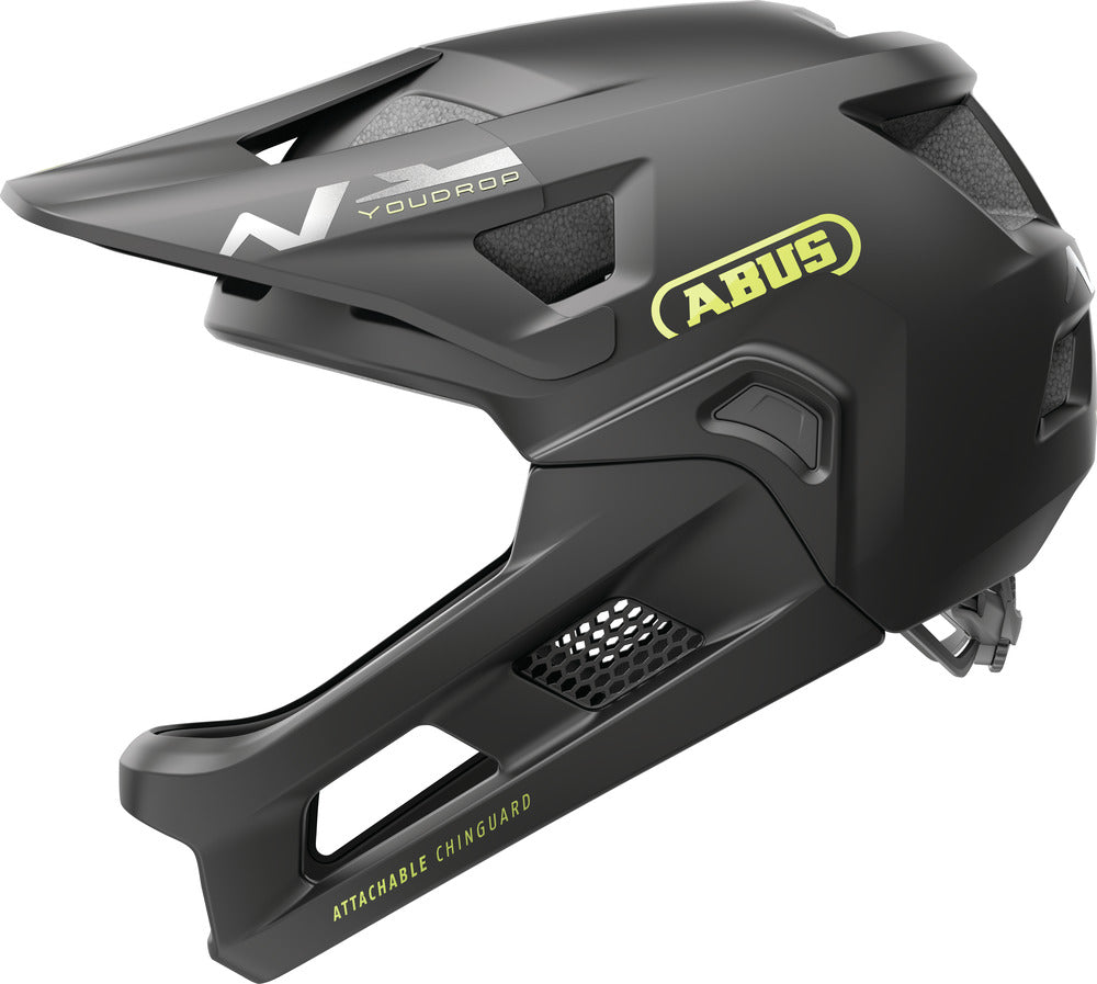 mtb helm kids Abus Youdrop FF schwarz Kinder Fahrradhelm | velvet black