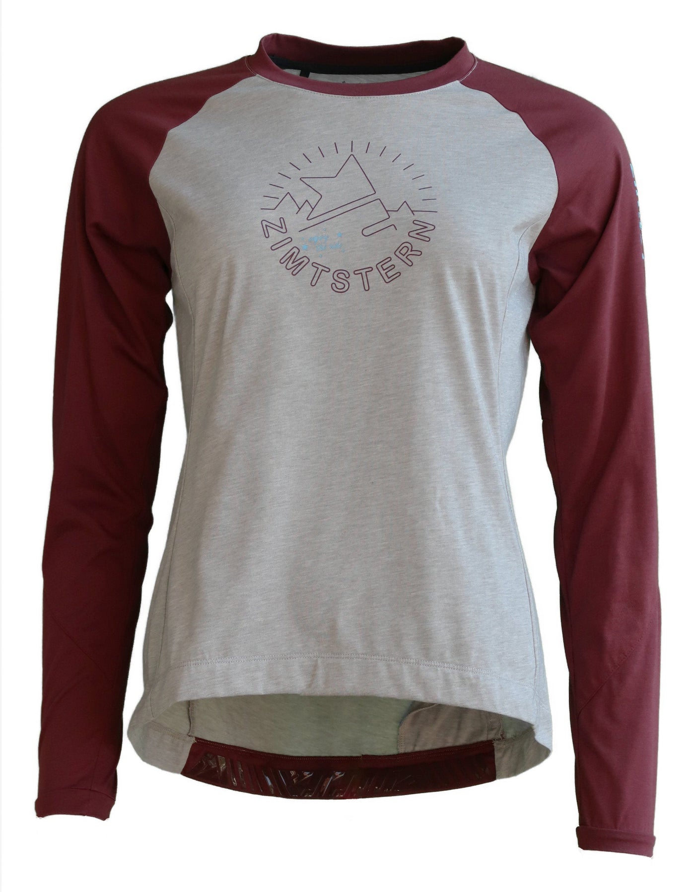 Zimtstern PureFlowz Shirt LS Wmns Glacier Grey Melange/Windsor Wine