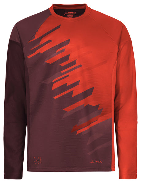 VAUDE Men's Moab LS T-Shirt VI glowing red/black