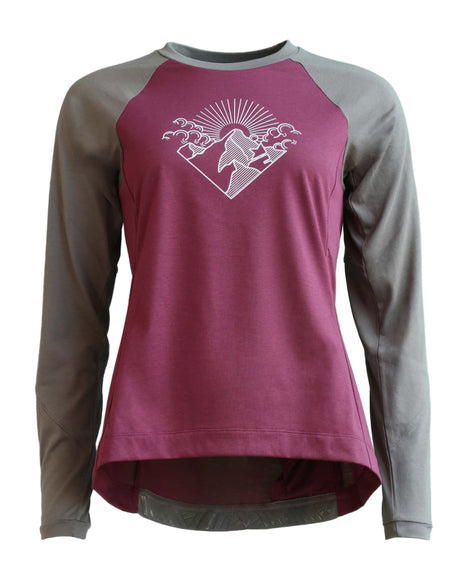 Zimtstern PureFlowz Shirt LS Wmns Windsor Wine/Dusty Olive