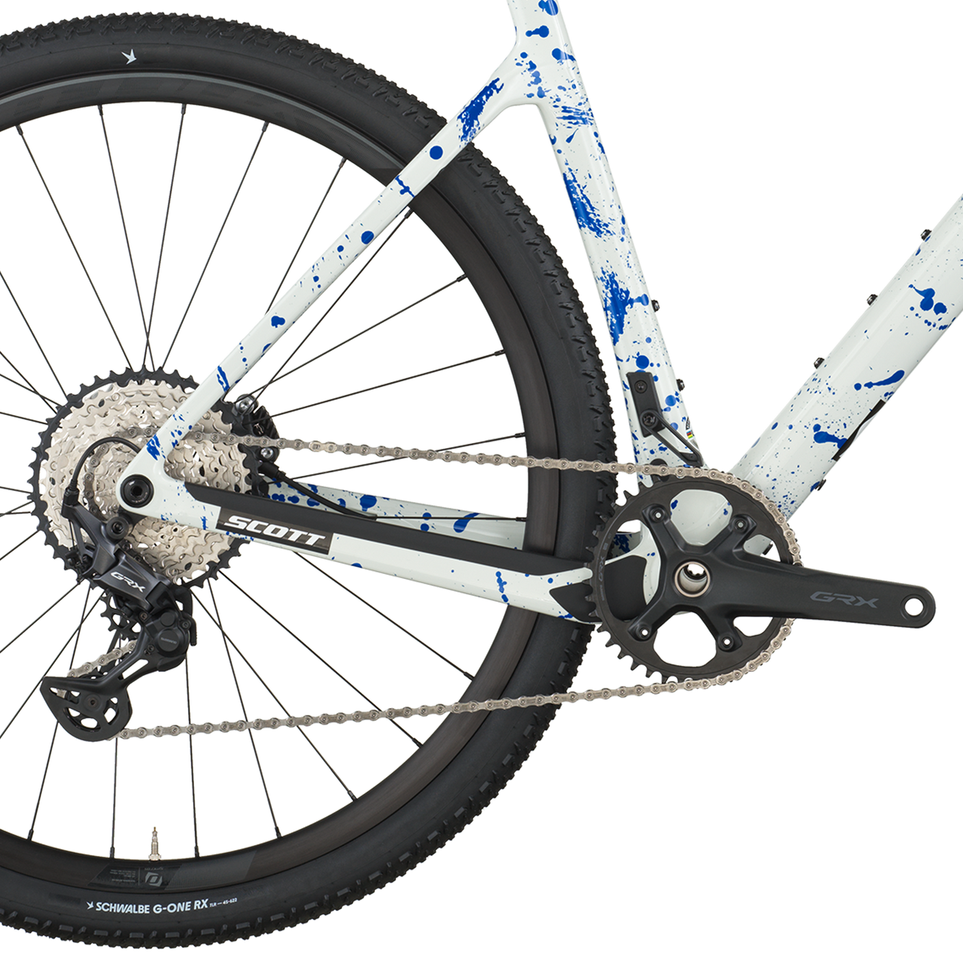 Scott Addict Gravel 30 white/splatter blue (2026)