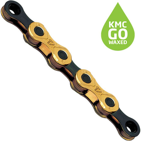 KMC X12 Kette 12-fach 126 Glieder gewachst  gold/schwarz