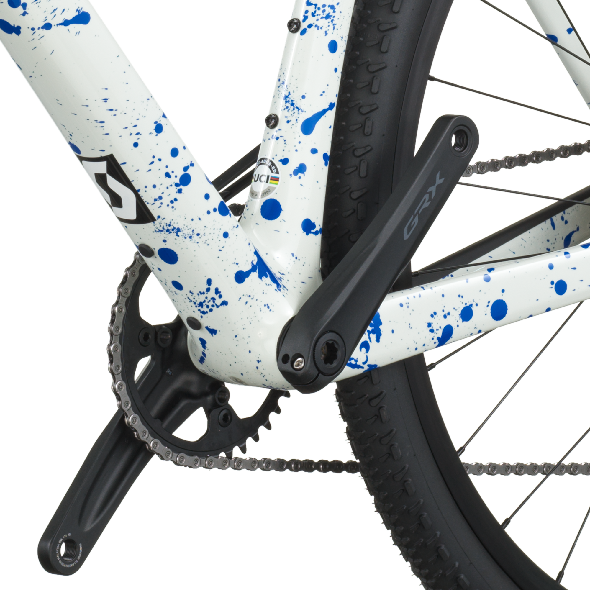 Scott Addict Gravel 30 white/splatter blue (2026)