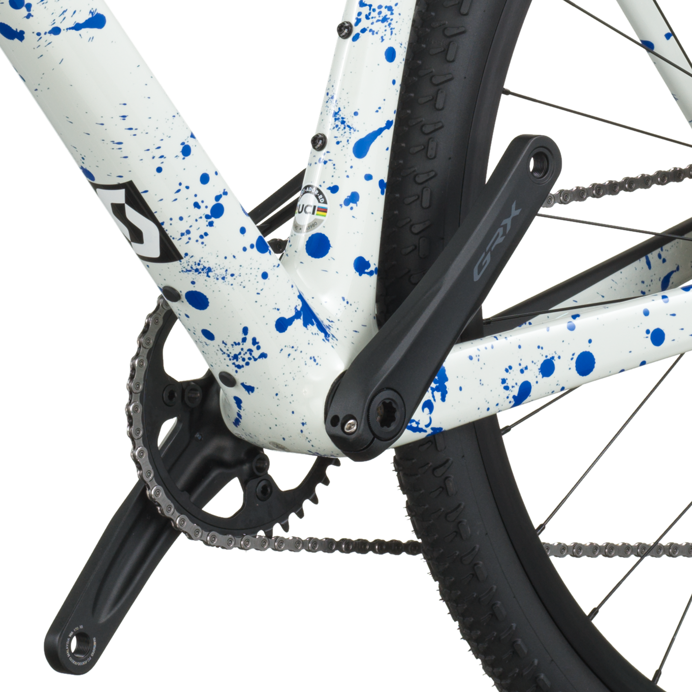 Scott Addict Gravel 30 white/splatter blue (2026)