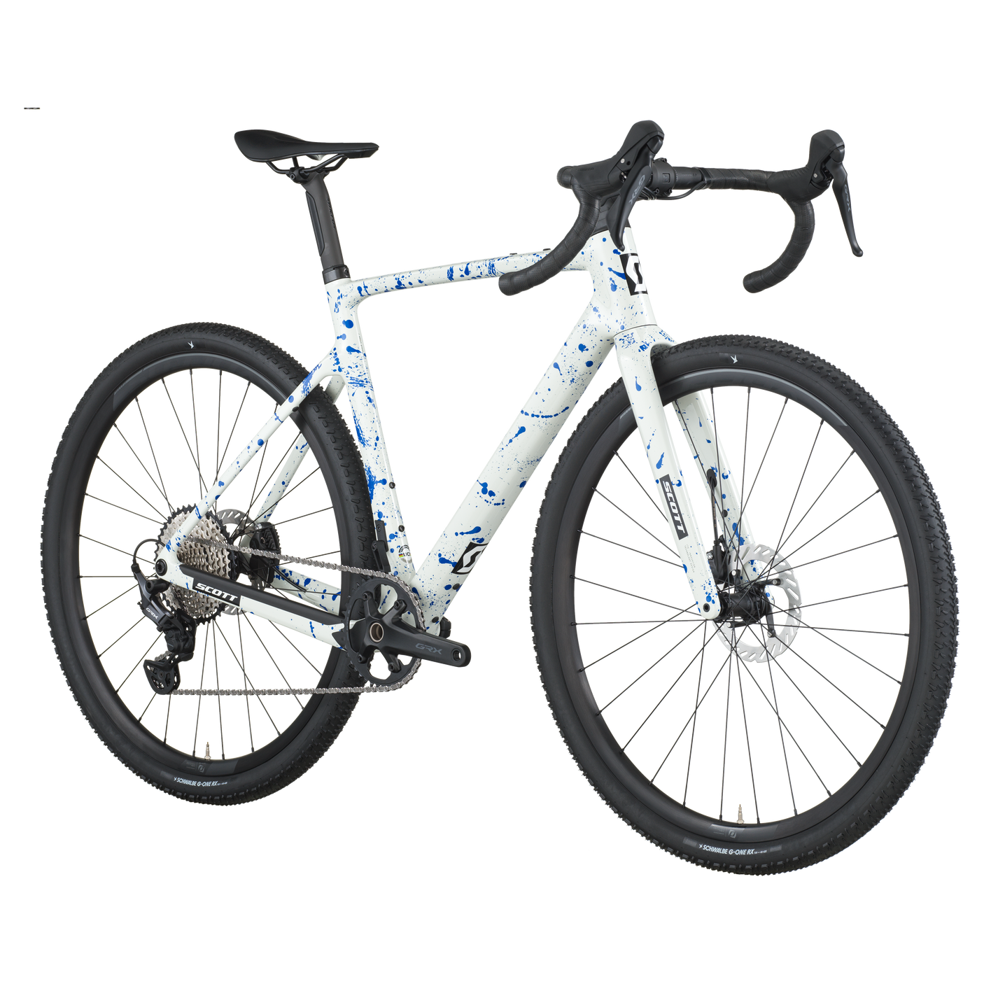 Scott Addict Gravel 30 white/splatter blue (2026)
