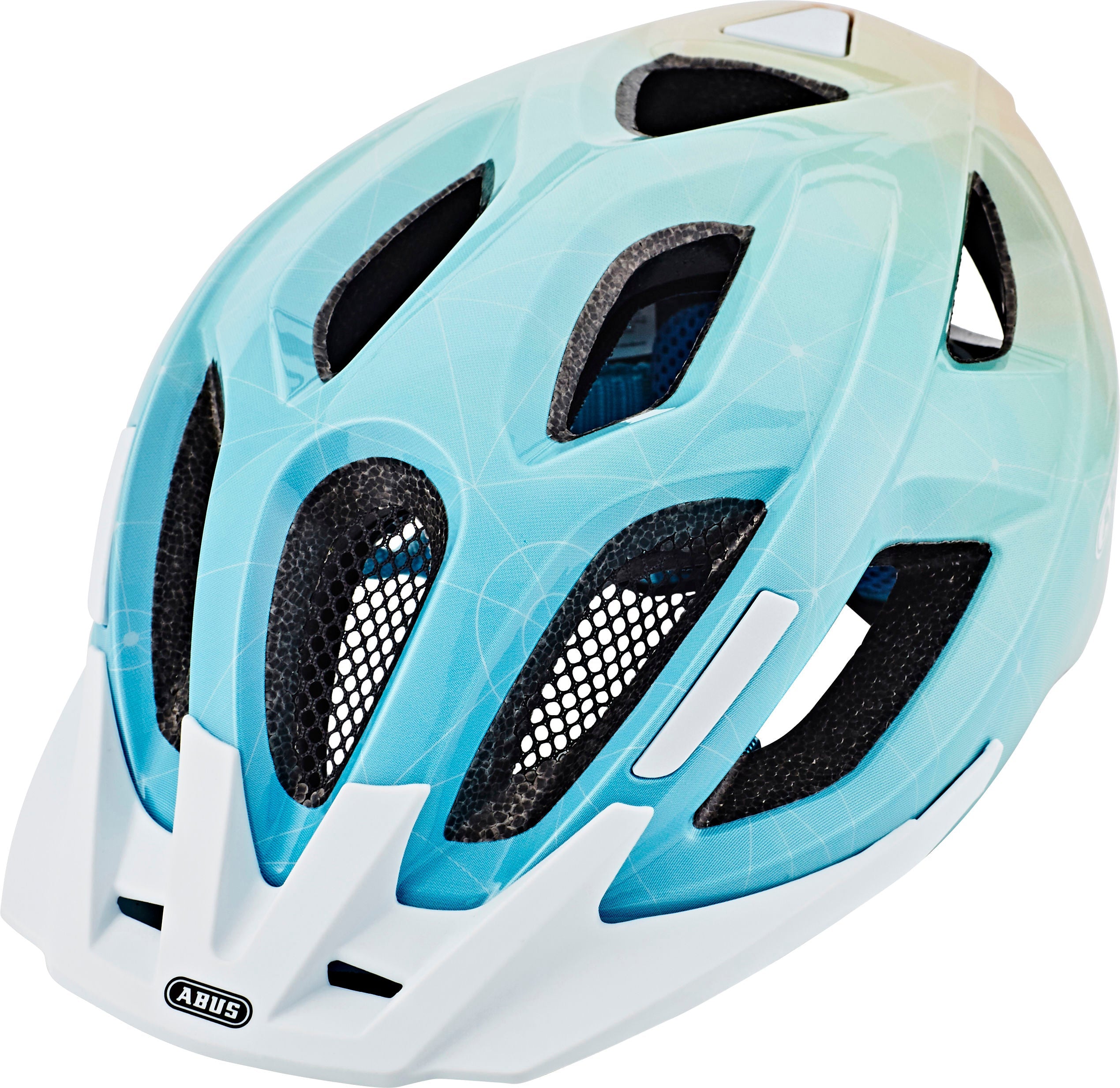 fahrradhelm weiss türkis Abus Aduro 2.0 Fahrradhelm | türkis/blau