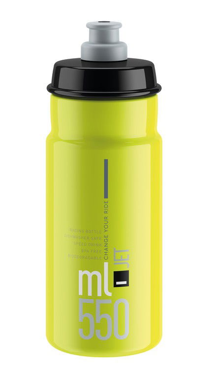Elite Jet Drinking Bottle 550ml yellow fluo/black logo