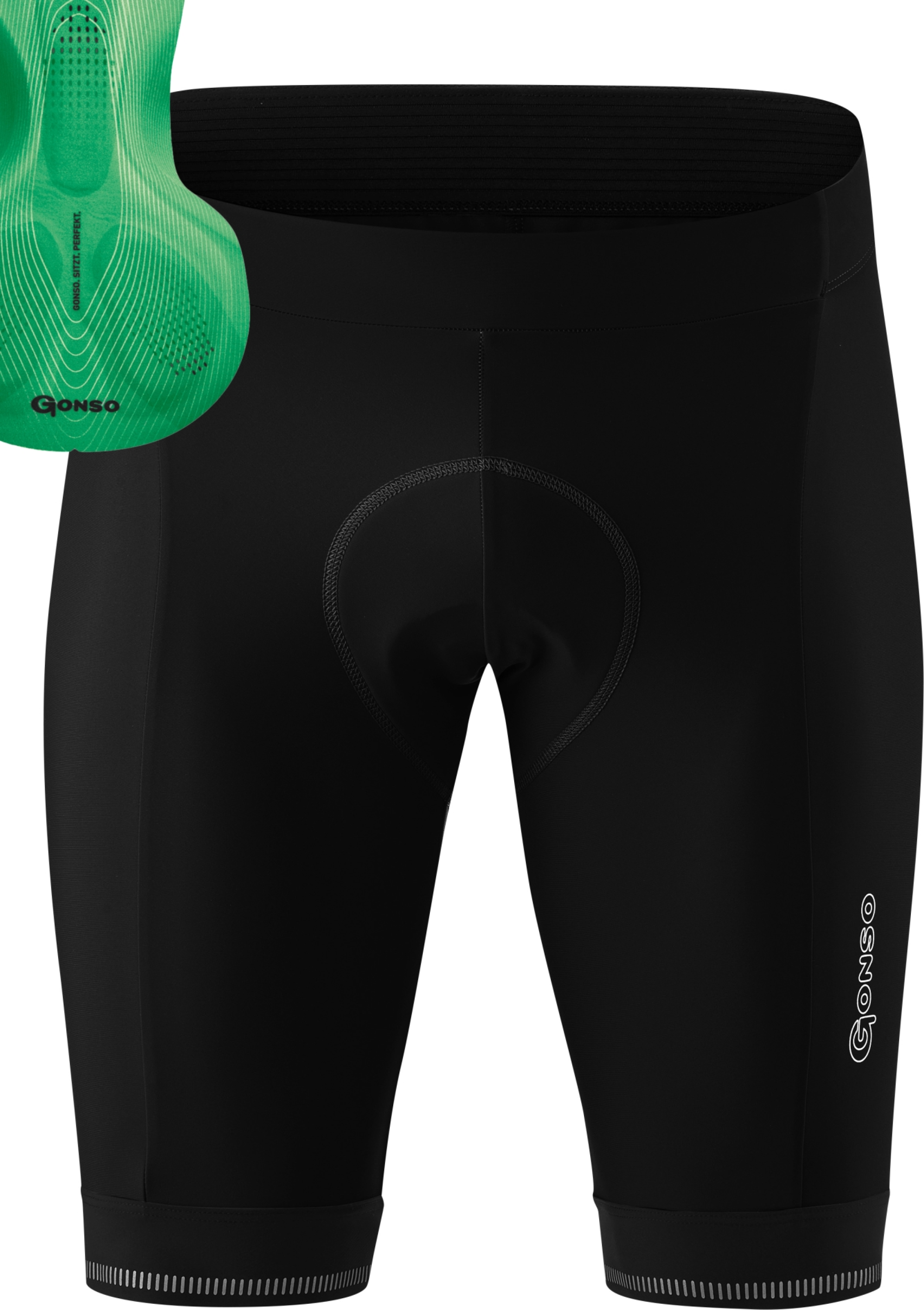 Gonso SITIVO - Herren-Radshort black / bright green