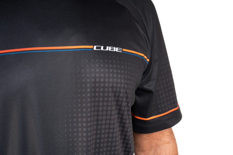 Cube Rundhalstrikot Tech TEAMLINE kurzarm black