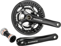 Shimano Trekking FC-T551 Kurbelgarnitur 3x10 44/32/24 Zähne inklusive SM-BB52 schwarz – aktuelle Variante