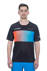 CUBE TEAMLINE Rundhalstrikot kurzarm black´n´blue´n´red