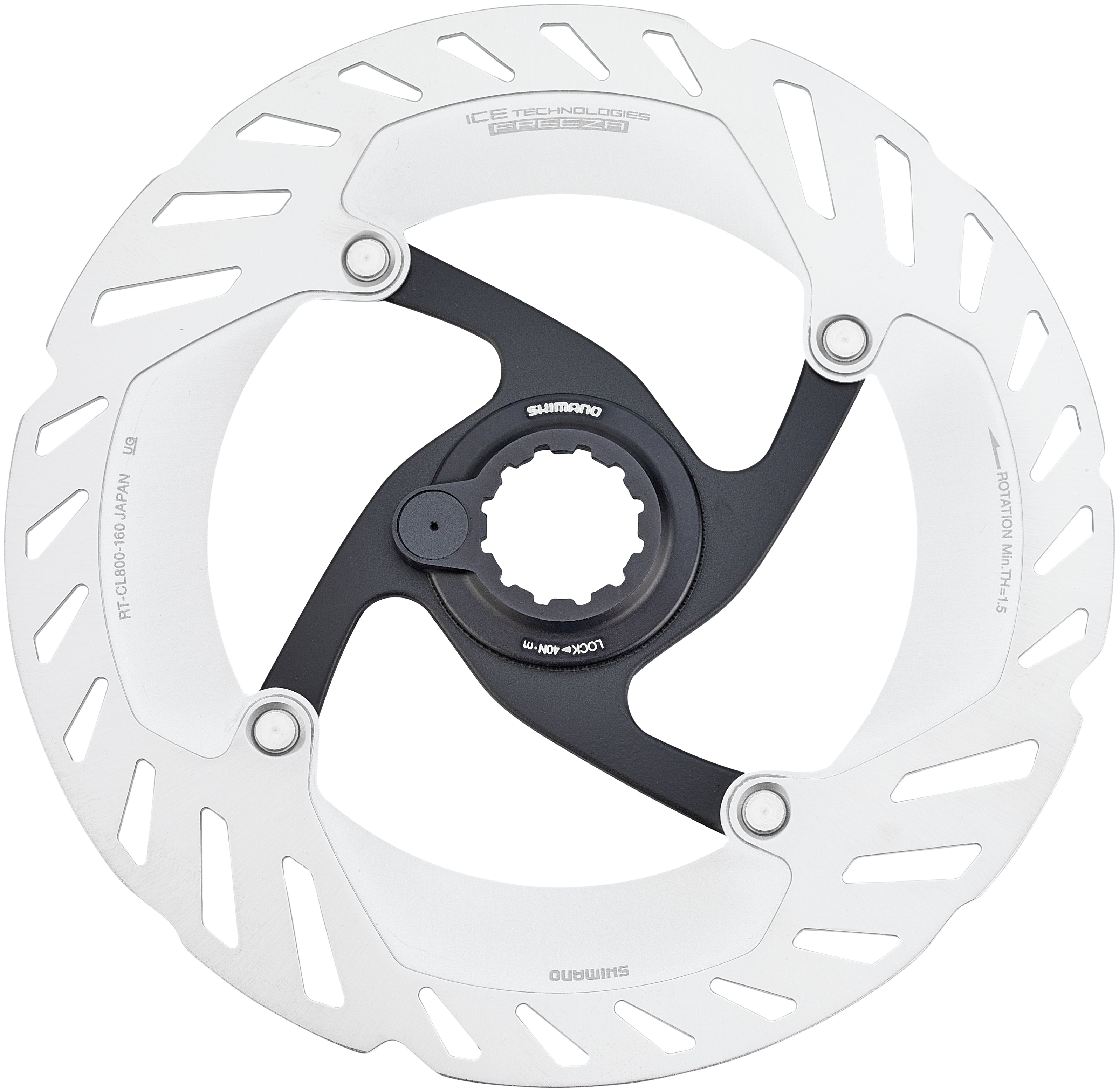 Shimano RT-CL800 Bremsscheibe CL mit Magnetischem Verschlussring 160mm silber