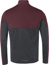 VAUDE All Year Moab T-Shirt mit durchgehendem Reißverschluss Herren rot/grau