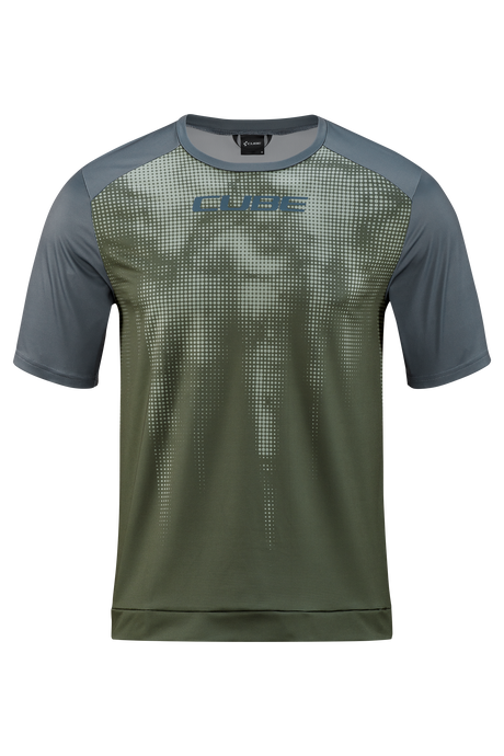 CUBE ATX Rundhalstrikot TM kurzarm olive´n´grey Herren