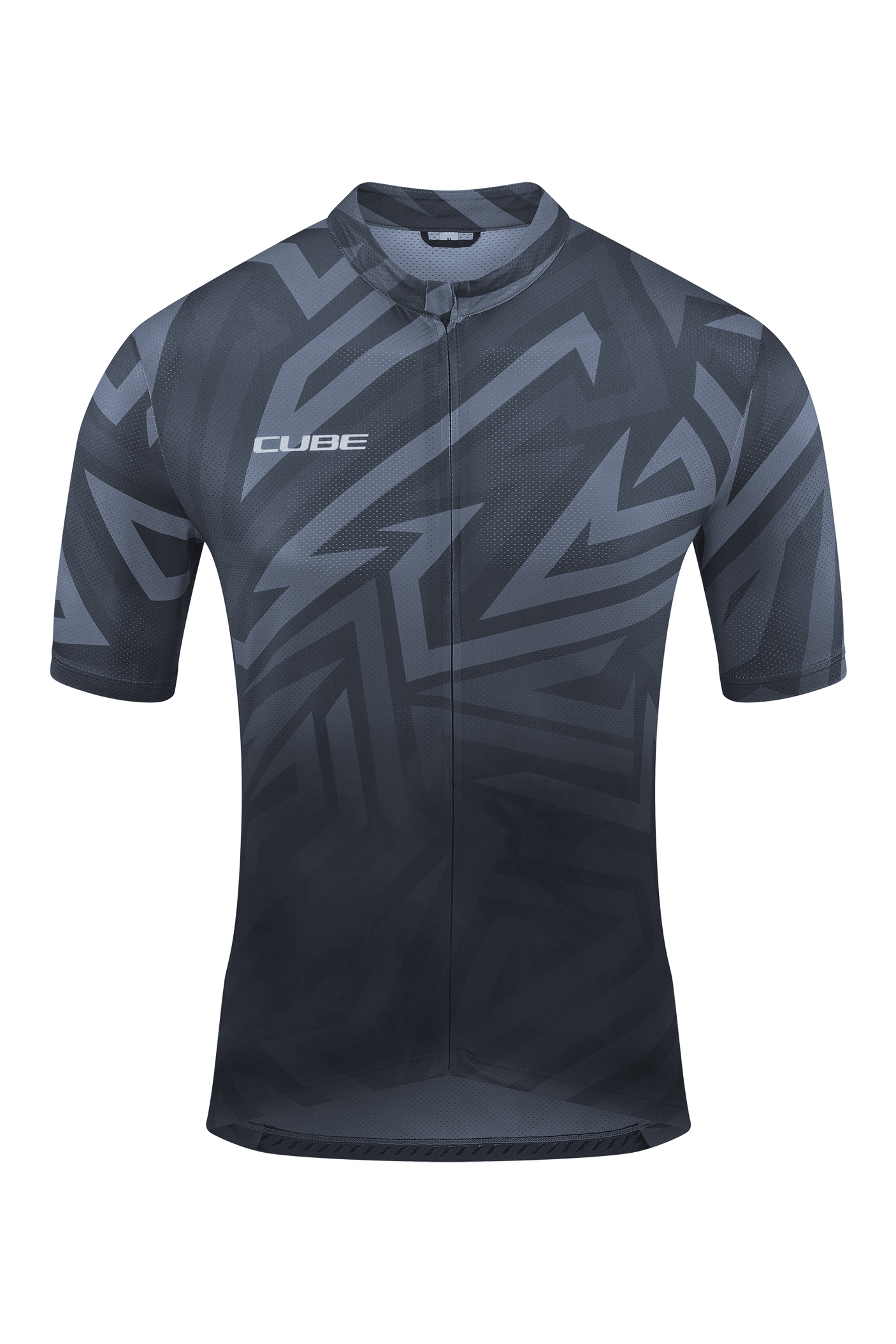 CUBE ATX Trikot Full Zip CMPT kurzarm black´n´grey