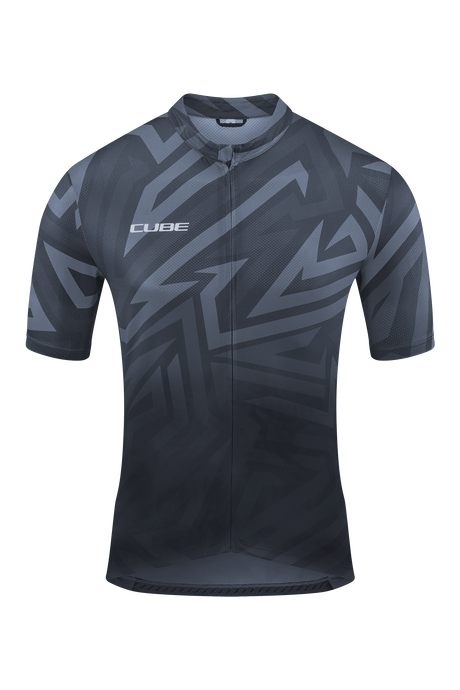 CUBE ATX Trikot Full Zip CMPT kurzarm black´n´grey