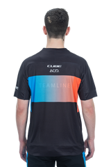 CUBE TEAMLINE Rundhalstrikot kurzarm black´n´blue´n´red