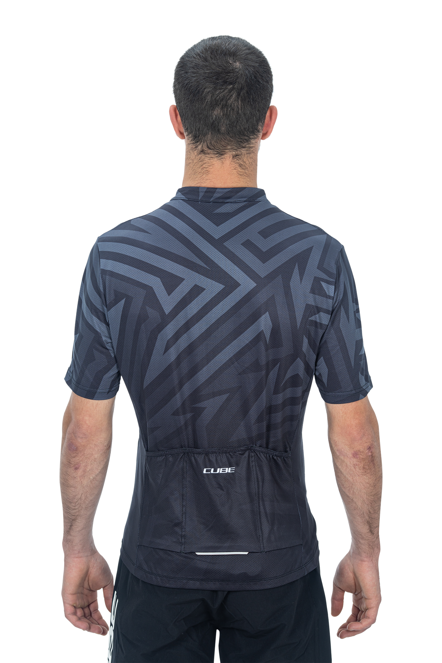 CUBE ATX Trikot Full Zip CMPT kurzarm black´n´grey