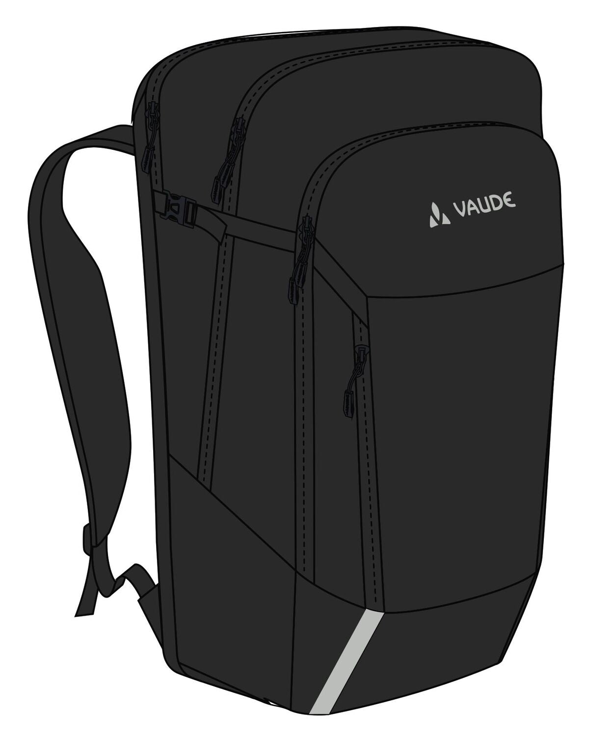 fahrradtasche vaude schwarz VAUDE Cycle 28 II 2in1 Fahrradtasche und -rucksack schwarz