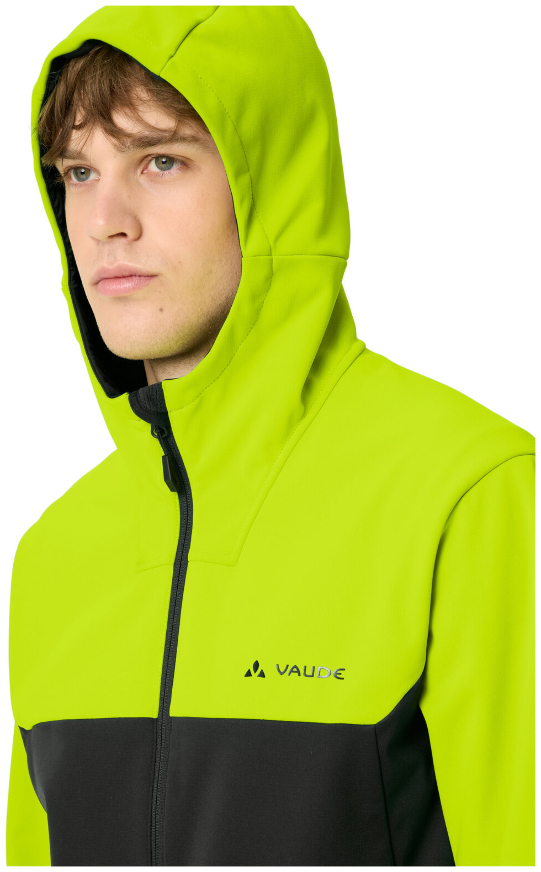 VAUDE Men's Qimsa Hooded Softshell Jacket II neon yellow