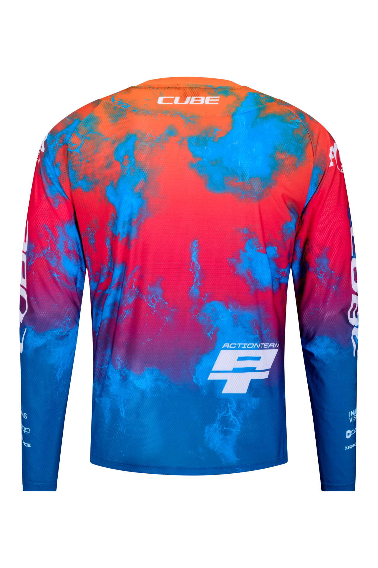 Cube MTB Trikot X Actionteam langarm blue´n´pink´n´orange
