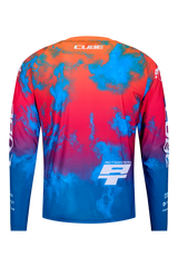 Cube MTB Trikot X Actionteam langarm blue´n´pink´n´orange