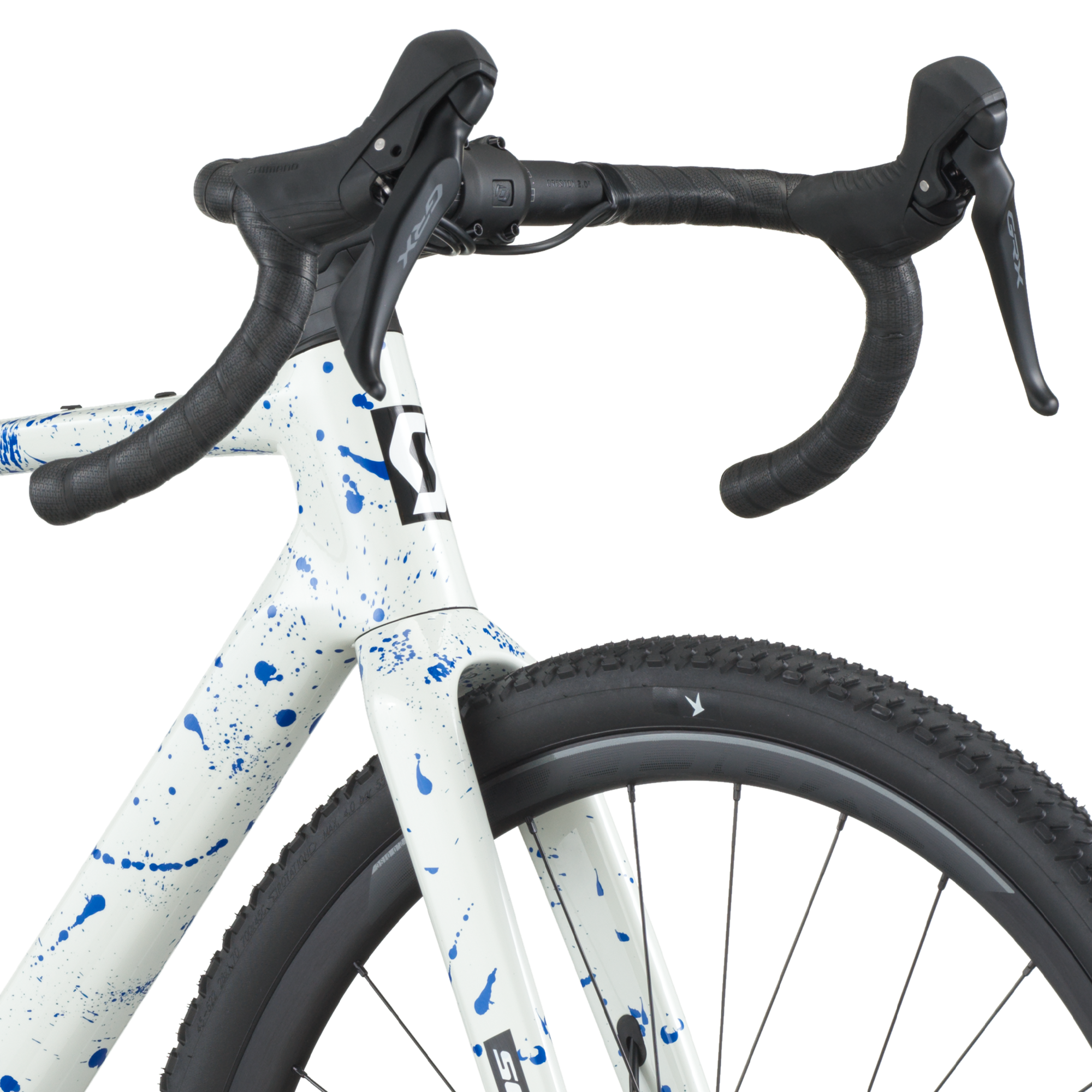Scott Addict Gravel 30 white/splatter blue (2026)